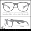 Classic Iconic Nerdy Horn Rim Plastic Rectangle Clear Lens Eyeglasses Black