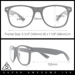 Classic Iconic Nerdy Horn Rim Plastic Rectangle Clear Lens Eyeglasses Black