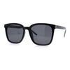 Polarized Gentlemanly Classy Rectangle Horn Rim Plastic Fashion Sunglasses