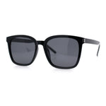 Polarized Gentlemanly Classy Rectangle Horn Rim Plastic Fashion Sunglasses