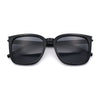 Polarized Gentlemanly Classy Rectangle Horn Rim Plastic Fashion Sunglasses