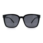 Polarized Gentlemanly Classy Rectangle Horn Rim Plastic Fashion Sunglasses