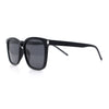 Polarized Gentlemanly Classy Rectangle Horn Rim Plastic Fashion Sunglasses