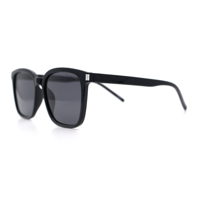Polarized Gentlemanly Classy Rectangle Horn Rim Plastic Fashion Sunglasses