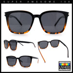 Polarized Gentlemanly Classy Rectangle Horn Rim Plastic Fashion Sunglasses