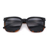 Polarized Gentlemanly Classy Rectangle Horn Rim Plastic Fashion Sunglasses