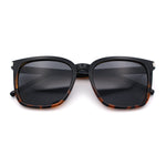 Polarized Gentlemanly Classy Rectangle Horn Rim Plastic Fashion Sunglasses