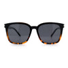 Polarized Gentlemanly Classy Rectangle Horn Rim Plastic Fashion Sunglasses