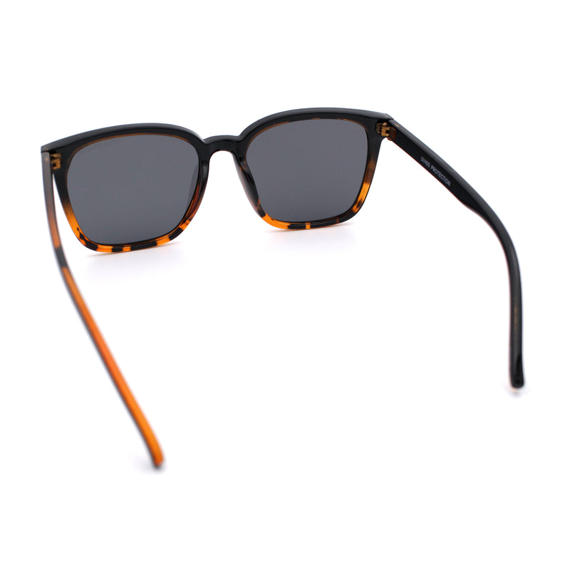 Polarized Gentlemanly Classy Rectangle Horn Rim Plastic Fashion Sunglasses