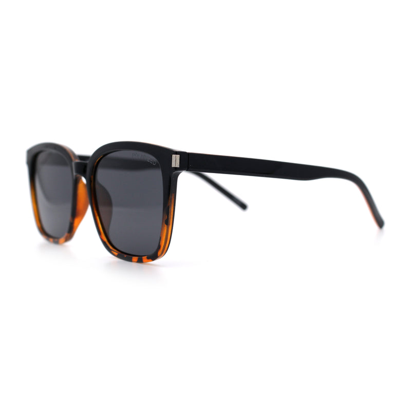 Polarized Gentlemanly Classy Rectangle Horn Rim Plastic Fashion Sunglasses