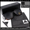 Polarized Gentlemanly Classy Rectangle Horn Rim Plastic Fashion Sunglasses