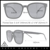 Polarized Gentlemanly Classy Rectangle Horn Rim Plastic Fashion Sunglasses