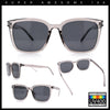 Polarized Gentlemanly Classy Rectangle Horn Rim Plastic Fashion Sunglasses