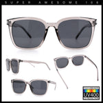 Polarized Gentlemanly Classy Rectangle Horn Rim Plastic Fashion Sunglasses