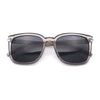 Polarized Gentlemanly Classy Rectangle Horn Rim Plastic Fashion Sunglasses