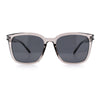 Polarized Gentlemanly Classy Rectangle Horn Rim Plastic Fashion Sunglasses