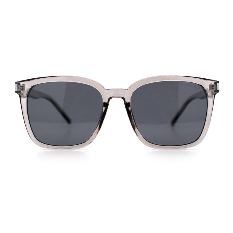 Polarized Gentlemanly Classy Rectangle Horn Rim Plastic Fashion Sunglasses