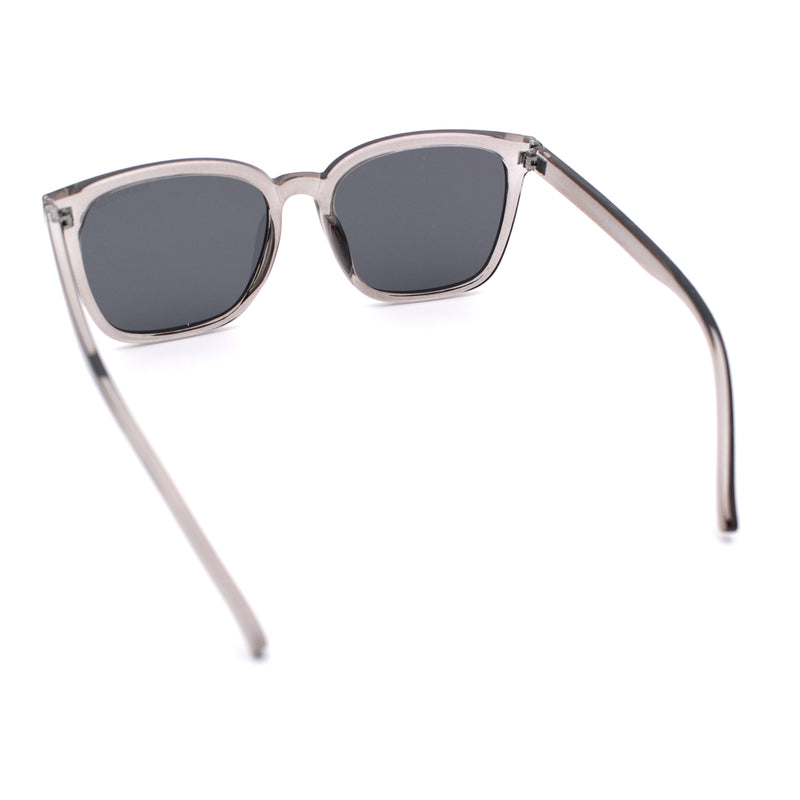 Polarized Gentlemanly Classy Rectangle Horn Rim Plastic Fashion Sunglasses