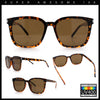 Polarized Gentlemanly Classy Rectangle Horn Rim Plastic Fashion Sunglasses