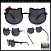 Kids Size Girls Cute Bow Tie Kitty Ear Rimless Plastic Sunglasses