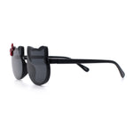 Kids Size Girls Cute Bow Tie Kitty Ear Rimless Plastic Sunglasses