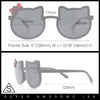Kids Size Girls Cute Bow Tie Kitty Ear Rimless Plastic Sunglasses