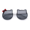 Kids Size Girls Cute Bow Tie Kitty Ear Rimless Plastic Sunglasses