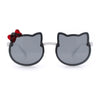Kids Size Girls Cute Bow Tie Kitty Ear Rimless Plastic Sunglasses