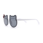 Kids Size Girls Cute Bow Tie Kitty Ear Rimless Plastic Sunglasses