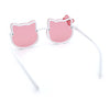 Kids Size Girls Cute Bow Tie Kitty Ear Rimless Plastic Sunglasses