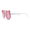 Kids Size Girls Cute Bow Tie Kitty Ear Rimless Plastic Sunglasses