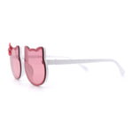 Kids Size Girls Cute Bow Tie Kitty Ear Rimless Plastic Sunglasses