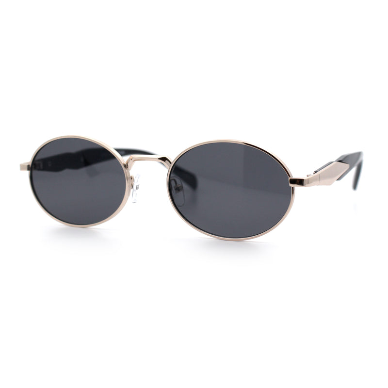 Luxury Elegant Oval Round Metal Rim Fancy Fashion Sunglasses