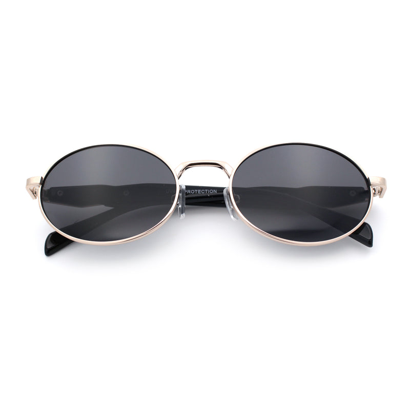 Luxury Elegant Oval Round Metal Rim Fancy Fashion Sunglasses