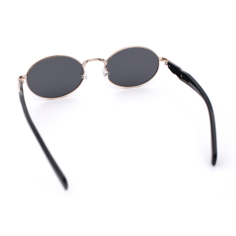 Luxury Elegant Oval Round Metal Rim Fancy Fashion Sunglasses