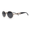 Luxury Elegant Oval Round Metal Rim Fancy Fashion Sunglasses