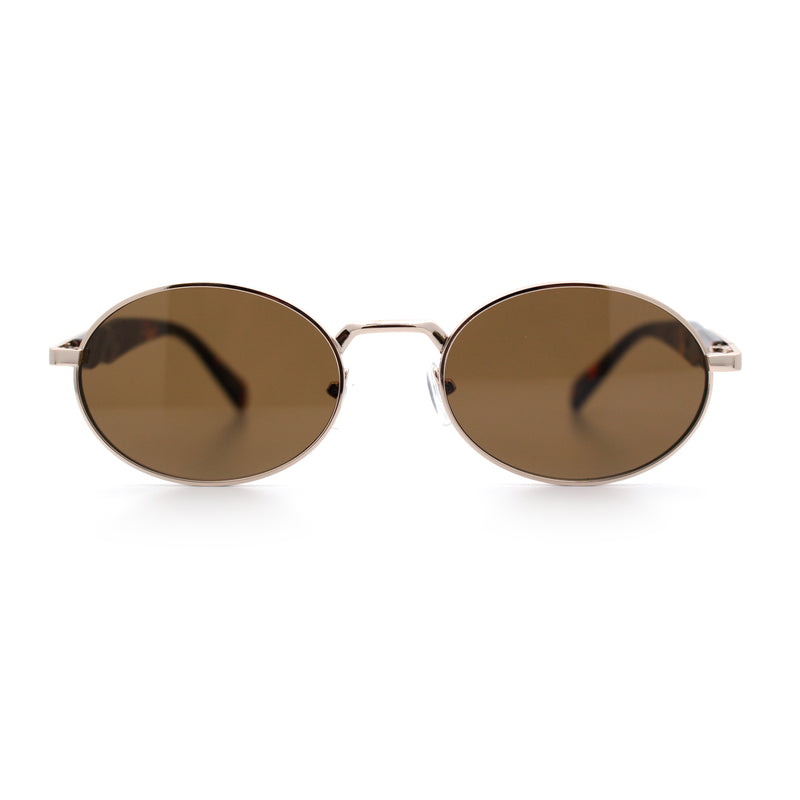 Luxury Elegant Oval Round Metal Rim Fancy Fashion Sunglasses