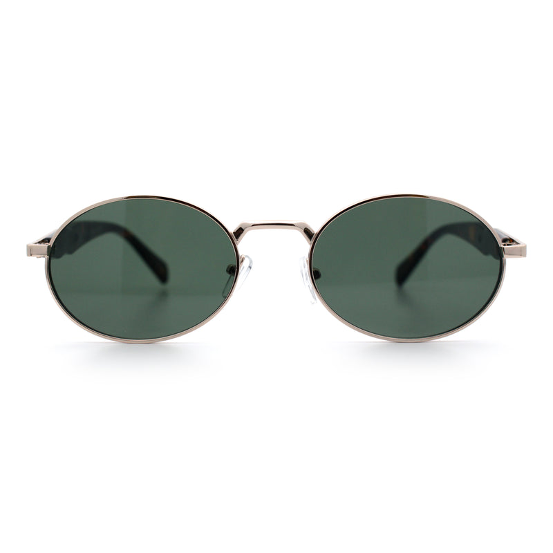 Luxury Elegant Oval Round Metal Rim Fancy Fashion Sunglasses