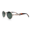 Luxury Elegant Oval Round Metal Rim Fancy Fashion Sunglasses