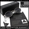 Luxury Elegant Oval Round Metal Rim Fancy Fashion Sunglasses
