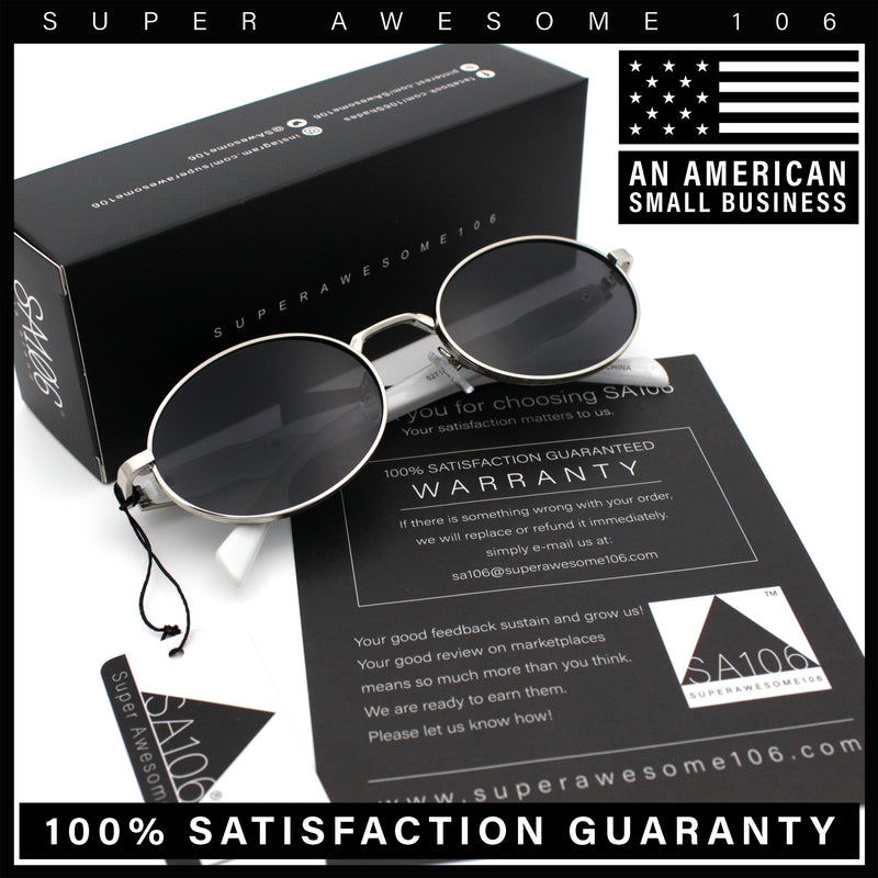 Luxury Elegant Oval Round Metal Rim Fancy Fashion Sunglasses