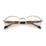 Luxury Elegant Oval Round Metal Rim Fancy Fashion Sunglasses