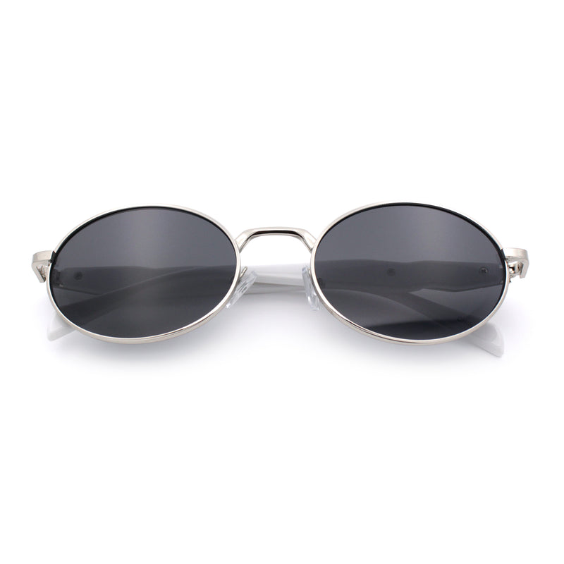 Luxury Elegant Oval Round Metal Rim Fancy Fashion Sunglasses