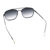 Mens Classic Double Bridge Rectangular Metal Rim Mobster Sunglasses