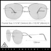 Mens Classic Double Bridge Rectangular Metal Rim Mobster Sunglasses