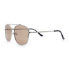 Mens Classic Double Bridge Rectangular Metal Rim Mobster Sunglasses