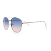 Mens Classic Double Bridge Rectangular Metal Rim Mobster Sunglasses