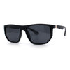 Polarized Mens Flat Top Sport Plastic Geometric Rectangle Sunglasses