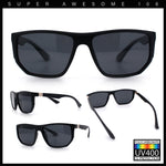 Polarized Mens Flat Top Sport Plastic Geometric Rectangle Sunglasses