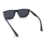 Polarized Mens Flat Top Sport Plastic Geometric Rectangle Sunglasses